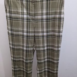 Brooks Brothers Stretch Cropped Pants Green Plaid  Sz 6